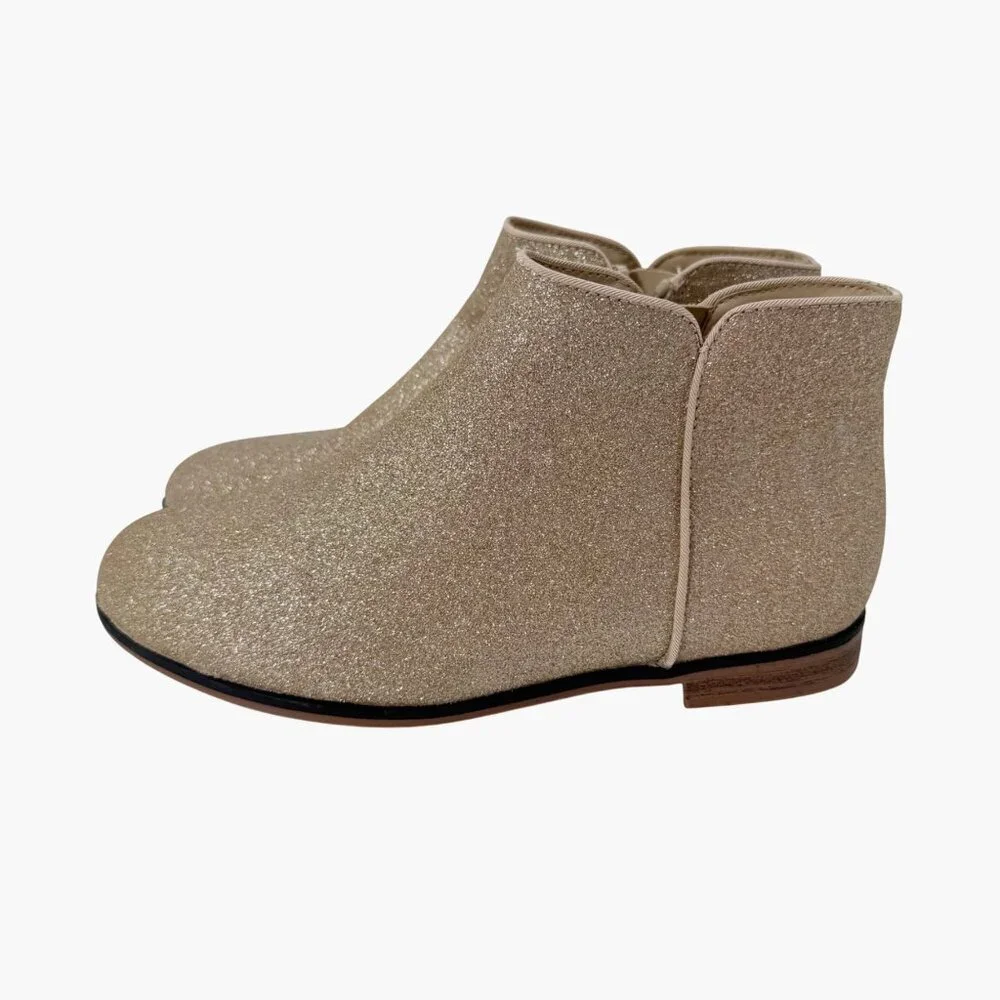 NEW Cat & Jack Kids' Bree Glitter Boots - Gold - Size 4